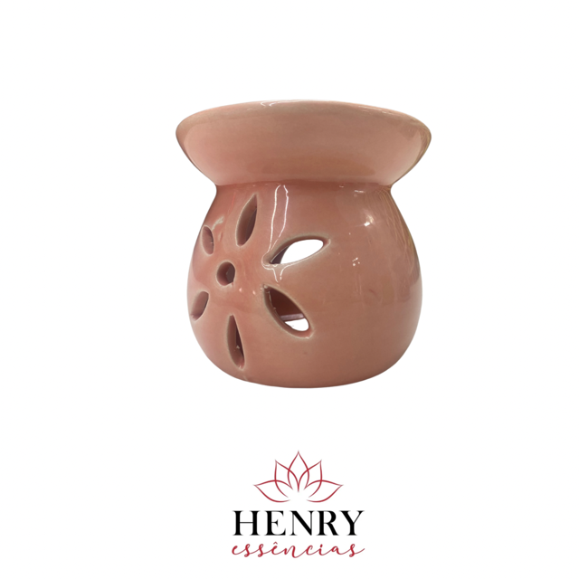 AROMATIZADOR CERAMICA ROSA CLARO