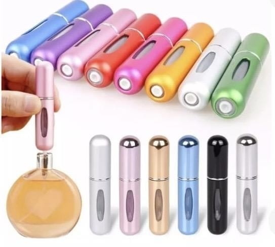 05 UNIDADES MINI PORTA PERFUME 10 ML DOURADO