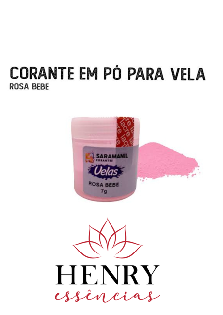 Corante em Pó 7g - Rosa Bebê