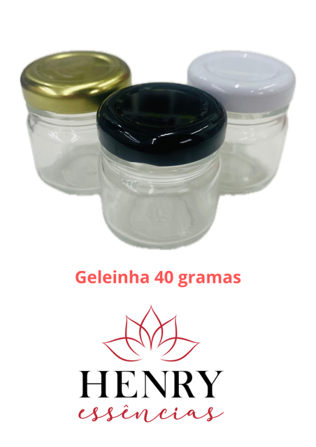 100 POTES GELEINHA 40 GRAMAS COM TAMPA DE METAL - PC