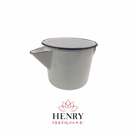 CANECA ESMALTADA COM BICO PARA CERA VELAS