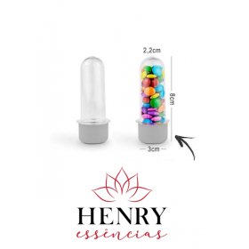 50 UN DE TUBOS 8 GRAMAS DE PLASTICO COM TAMPA