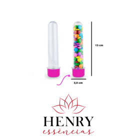 50 UN DE  TUBOS 13 CM  DE PLASTICO COM TAMPA