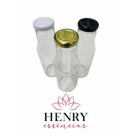 GARRAFA SUCO 300 ML COM TAMPA METAL BRANCA - UND